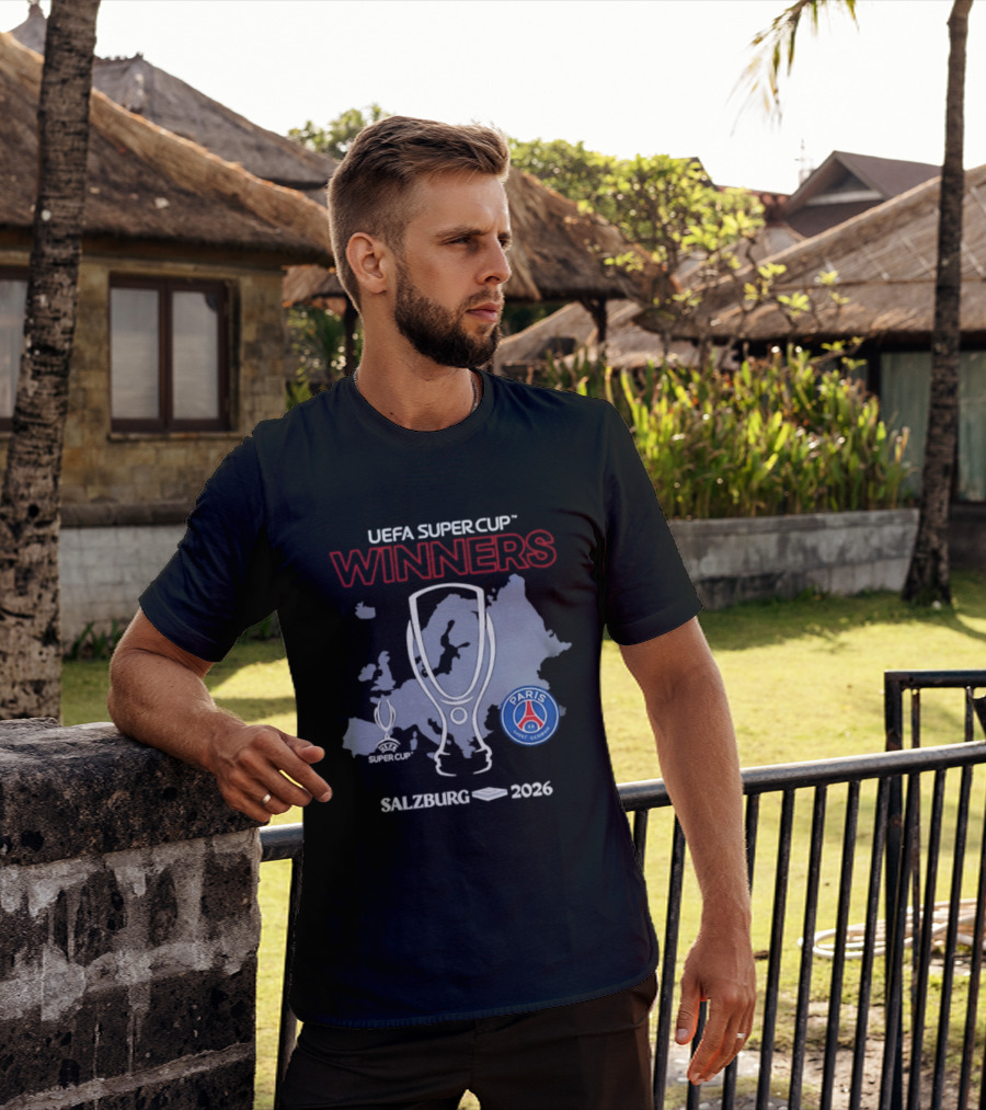 UEFA Super Cup Winners Paris Saint Germain Salzburg 2026 T-Shirt