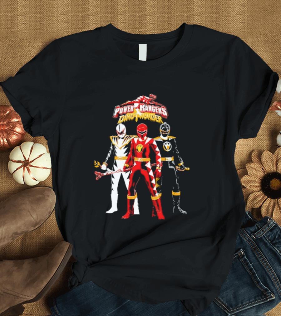 Power Rangers Dino Thunder Red Ranger Team Trio Power Stance T-Shirt