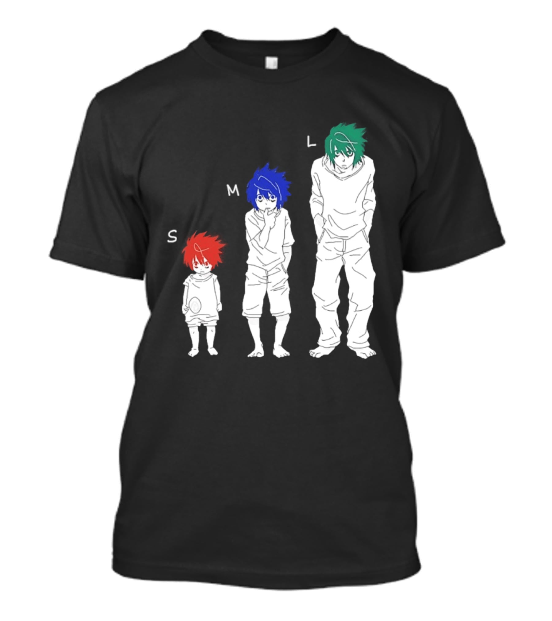 S M L Beyond Birthday Mello L Lawliet Colorful T-Shirt