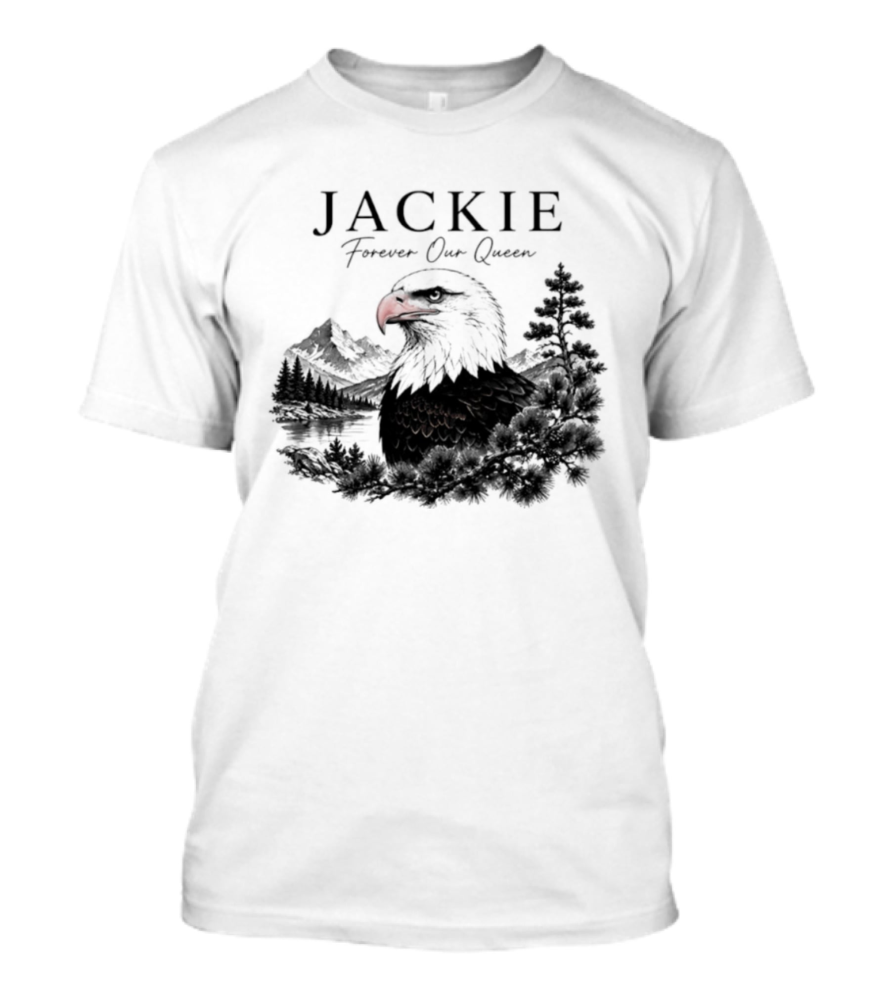 Jackie Forever Our Queen Eagle Mountain Landscape T-Shirt