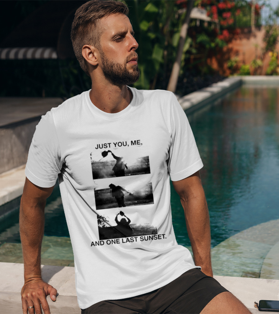 Just You Me And One Last Sunset Chainsaw Vintage Horror Aesthetic T-Shirt