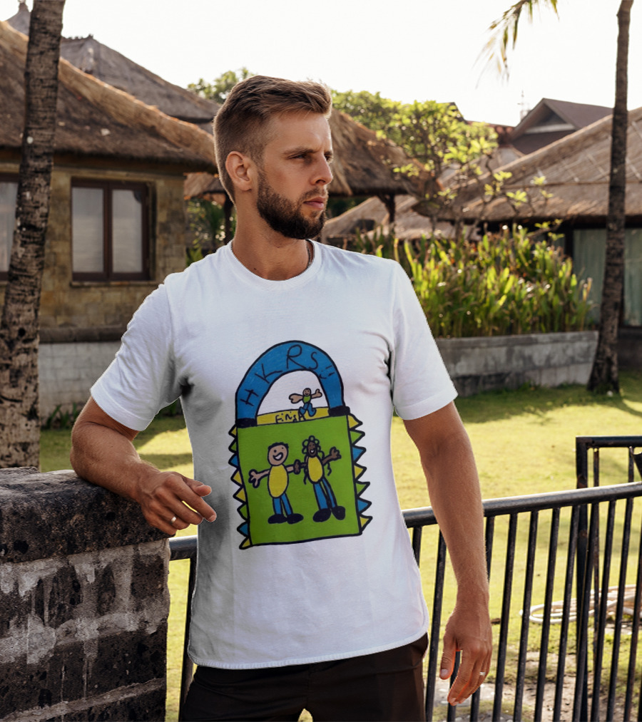 HKRS Kanick Healthy Running Series Fun Finish Line Kids Drawing T-Shirt