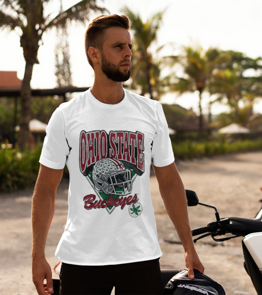 Ohio State Buckeyes Helmet Football Pride T-Shirt