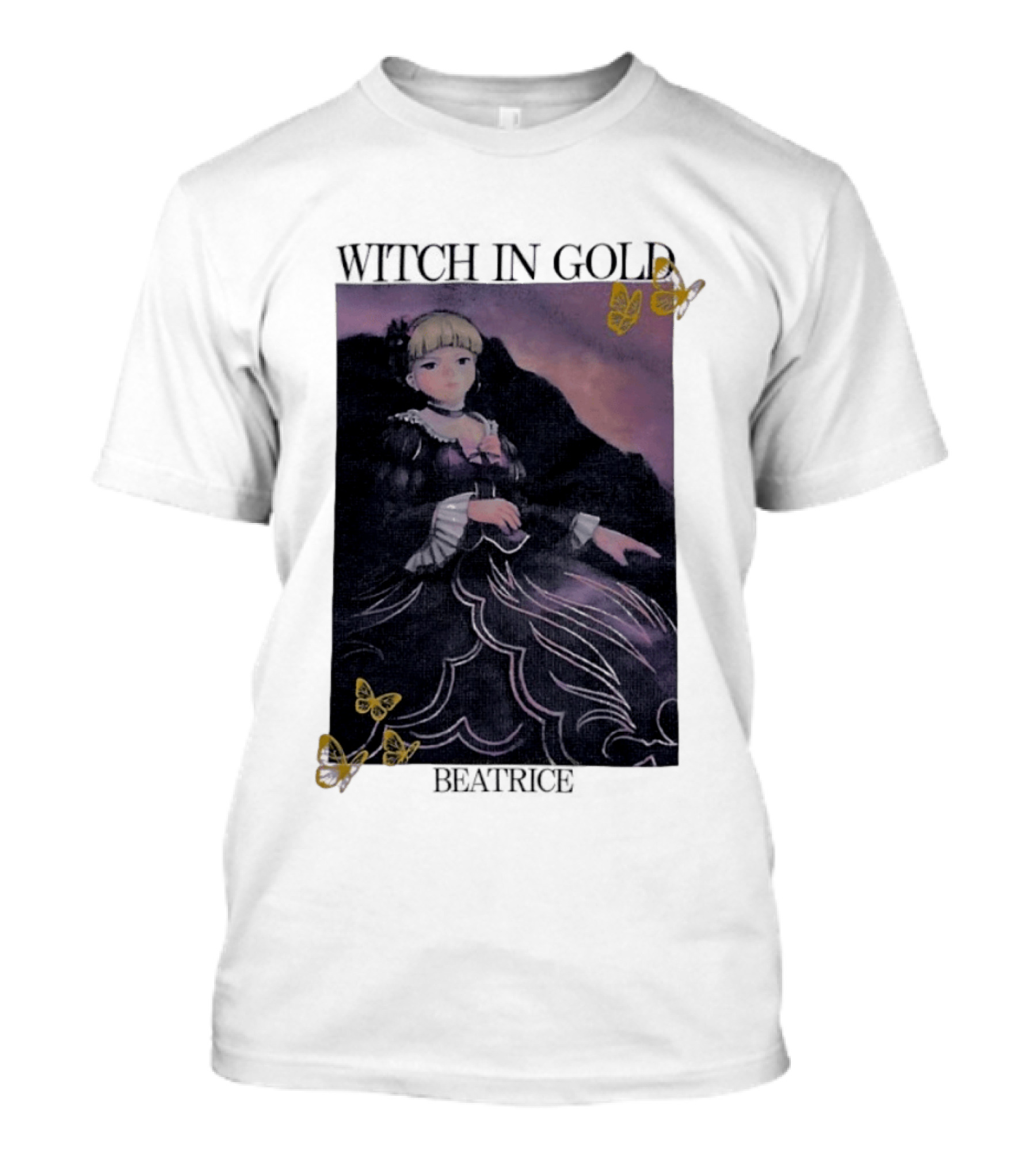Witch In Gold Beatrice Butterflies Umineko When They Cry T-Shirt