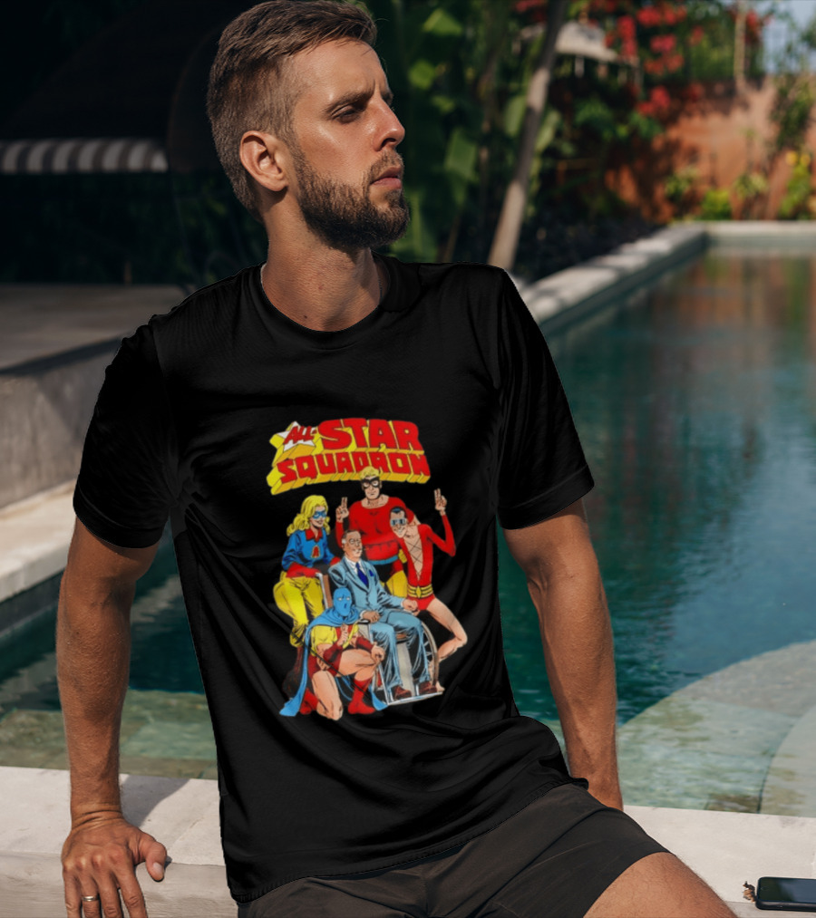 All Star Squadron DC Comics Superhero Team Cover T-Shirt