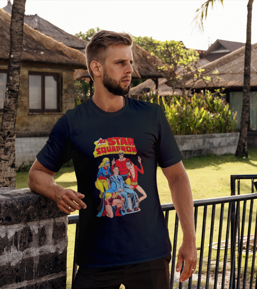 All Star Squadron DC Comics Superhero Team Cover T-Shirt