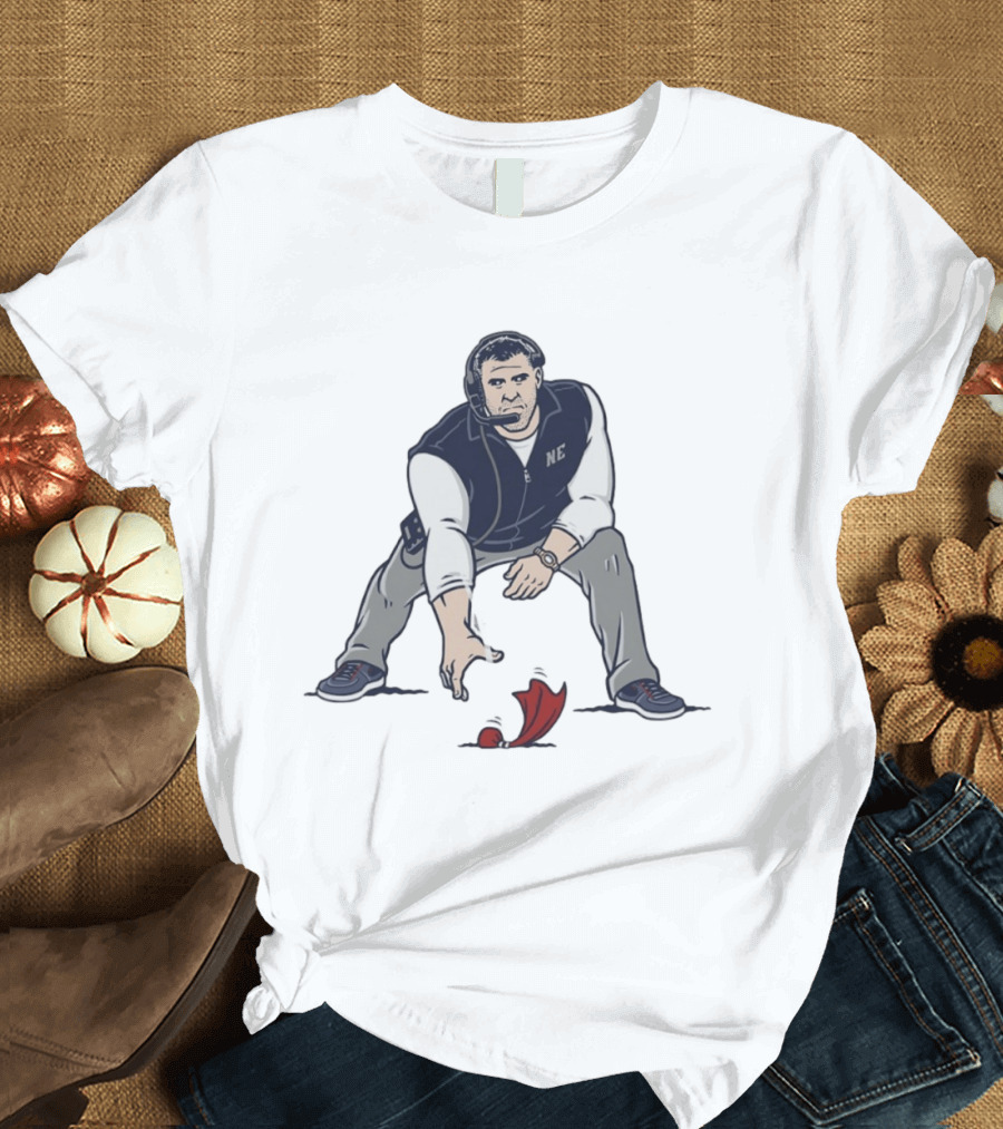 Mike Vrabel NE Three Point Stance Coach T-Shirt