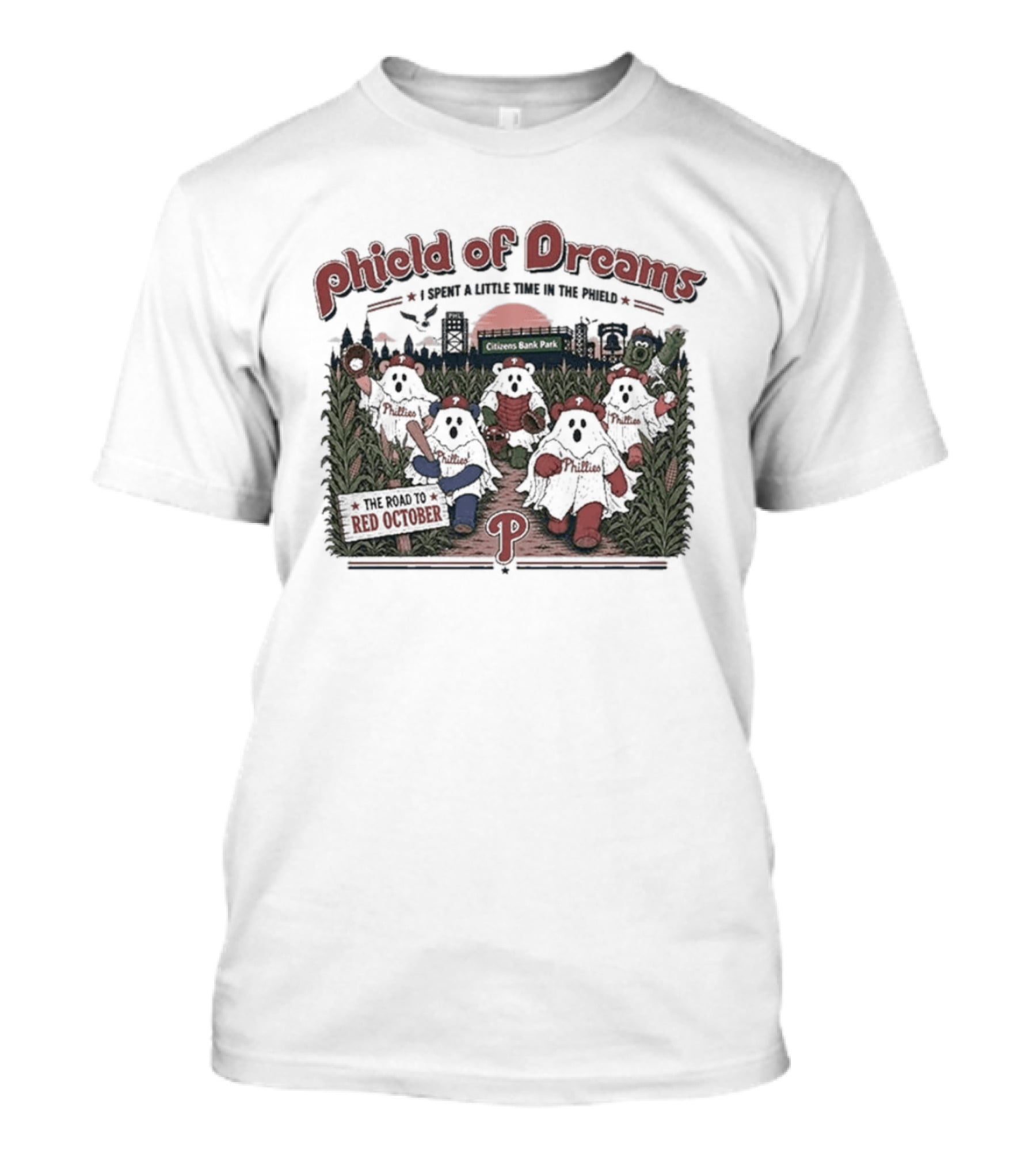 Phield Of Dreams Red October Ghost Dancing Citizens Bank Park T-Shirt