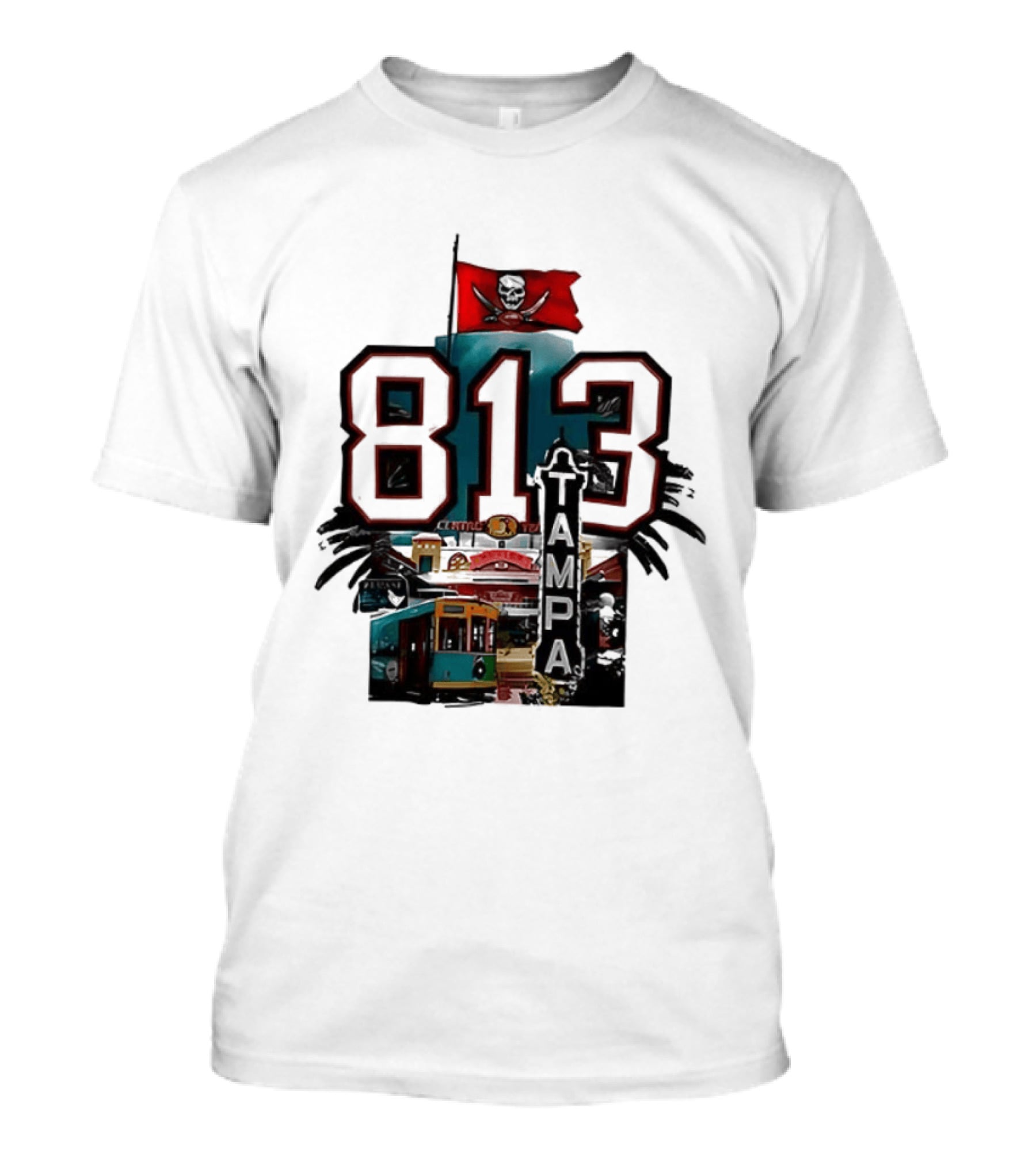 Tampa Bay Buccaneers 813 Day Raise The Flags Established 1976 Two Sided T-Shirt