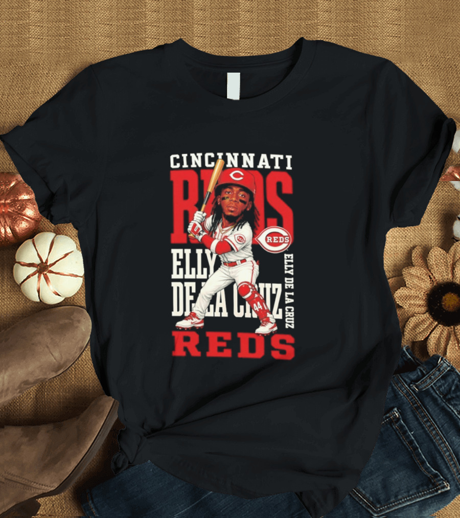 Cincinnati Reds Elly De La Cruz 2026 MLB Season Caricature T-Shirt