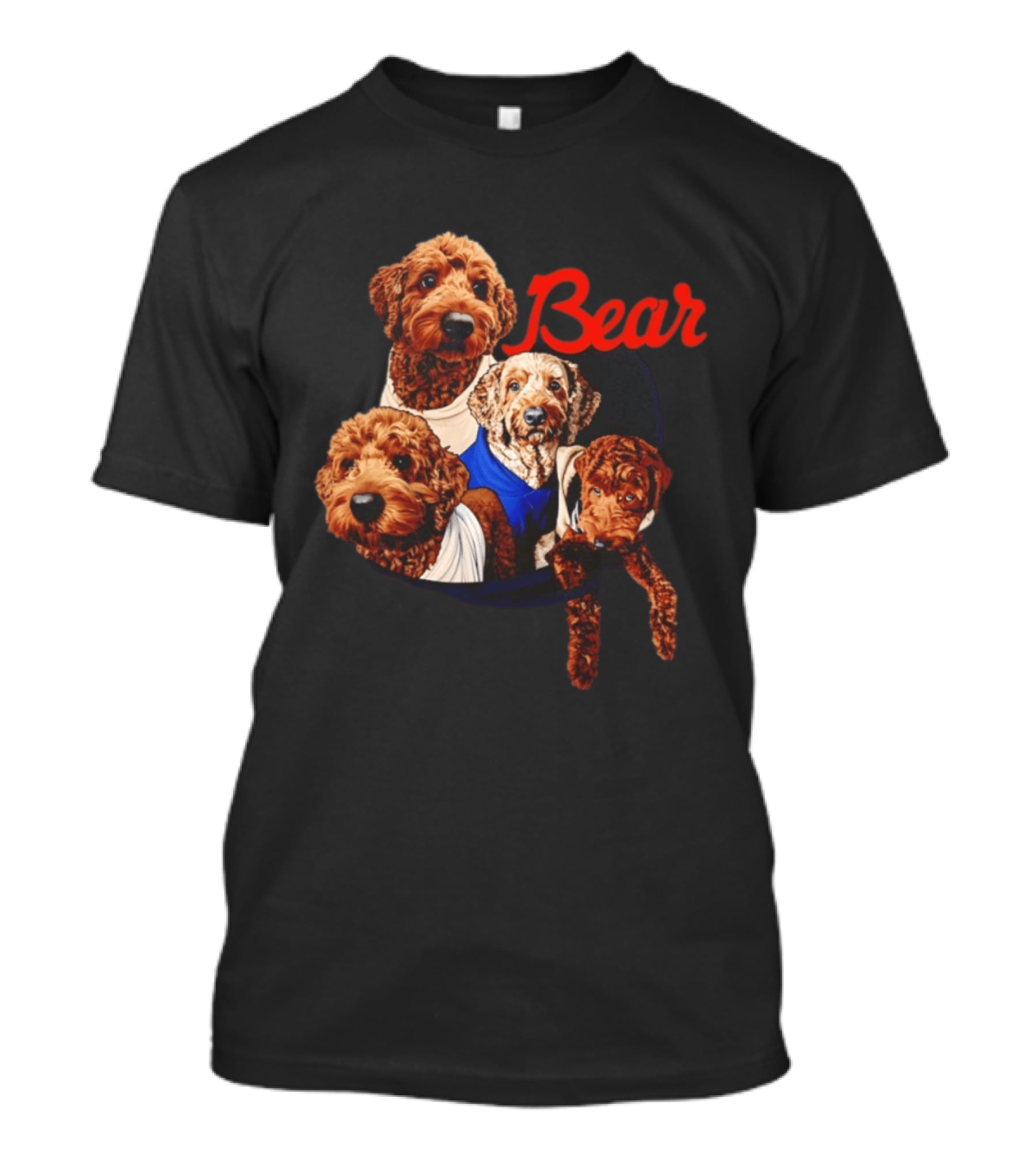 Chicago Bears Goldendoodle Four Dogs Bear T-Shirt