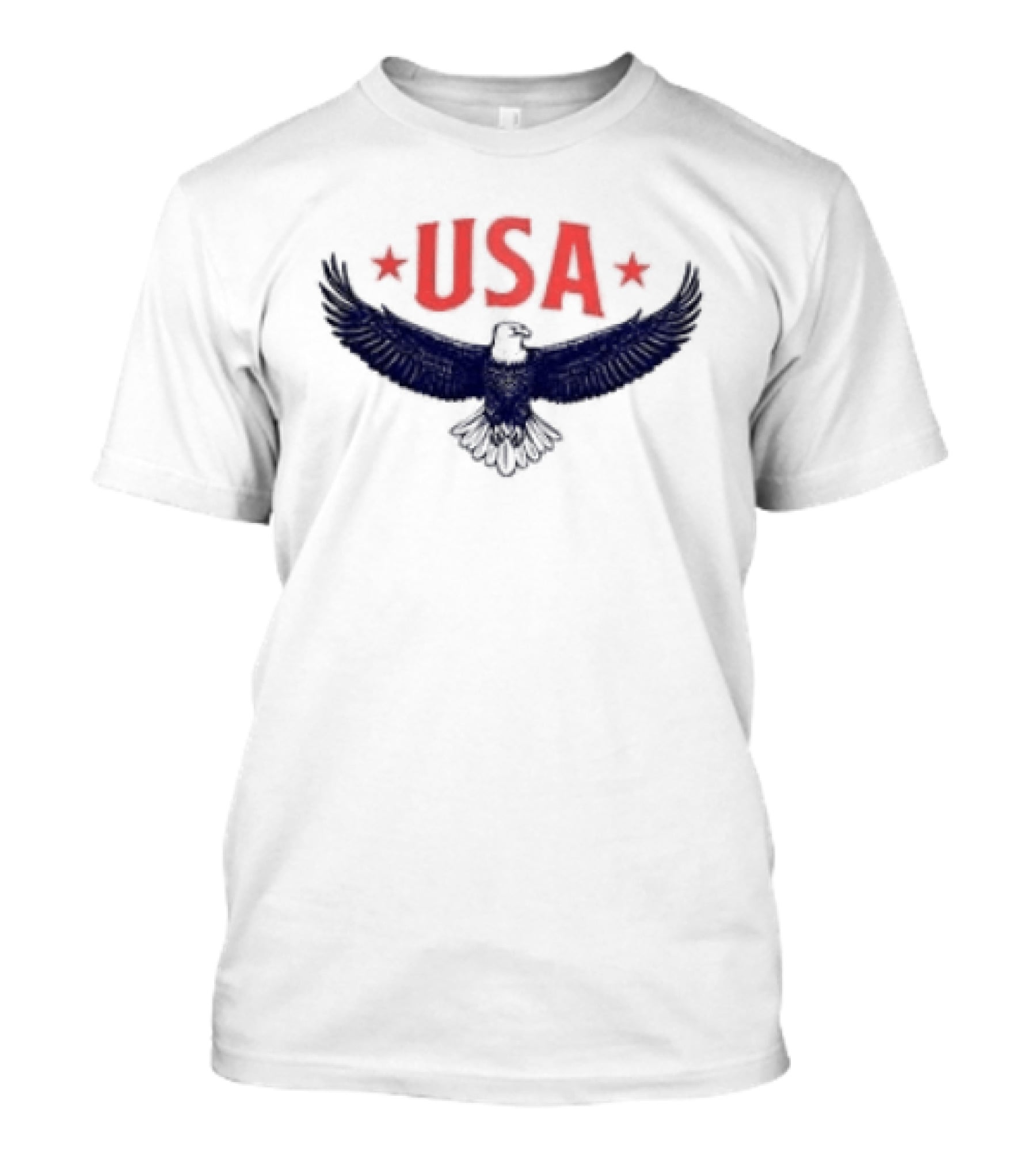 USA Eagle Symbol With Stars Celebrating Freedom And Bravery T-Shirt
