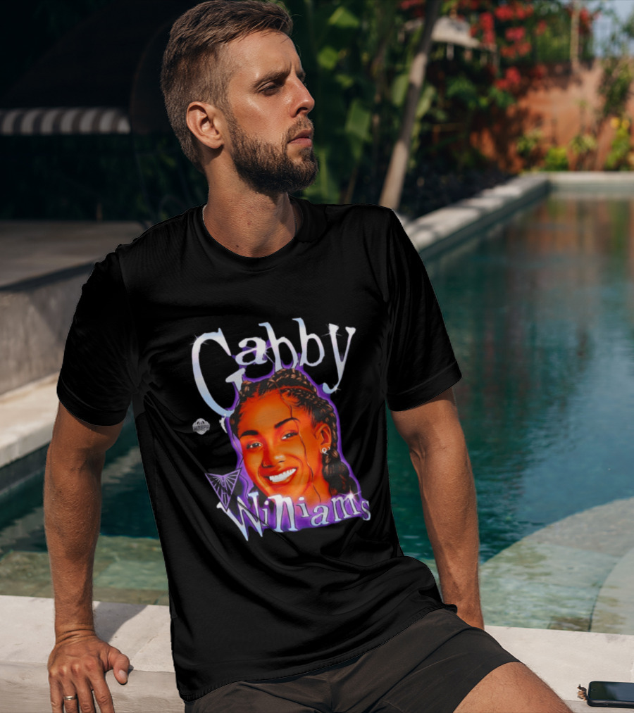 Gabby Williams WNBA Basketball Gabby Williams Text And Sketch T-Shirt