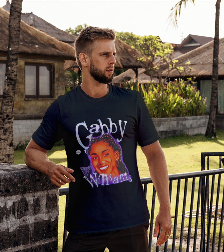 Gabby Williams WNBA Basketball Gabby Williams Text And Sketch T-Shirt