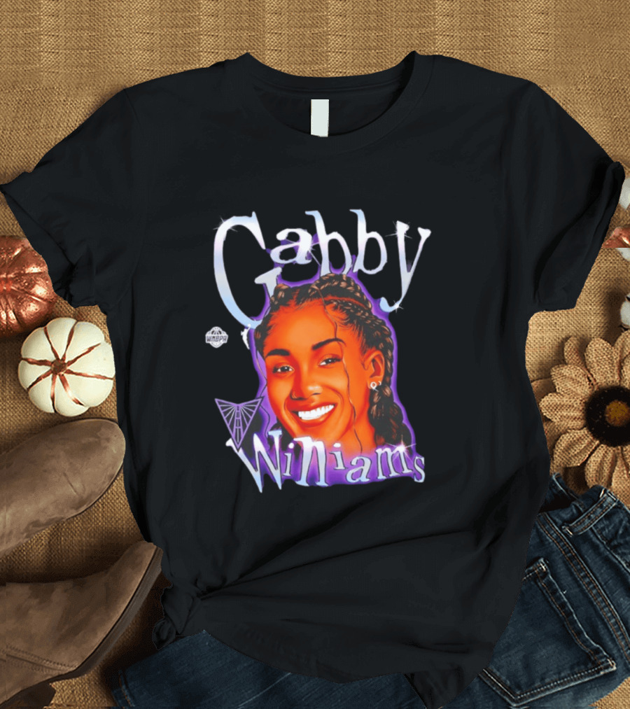 Gabby Williams WNBA Basketball Gabby Williams Text And Sketch T-Shirt