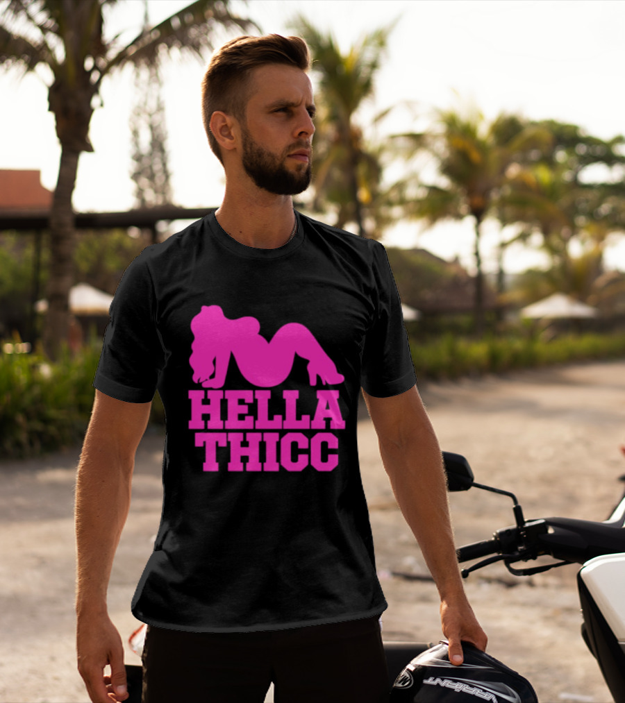 Hella Thicc Curvy Body Positive Pink T-Shirt