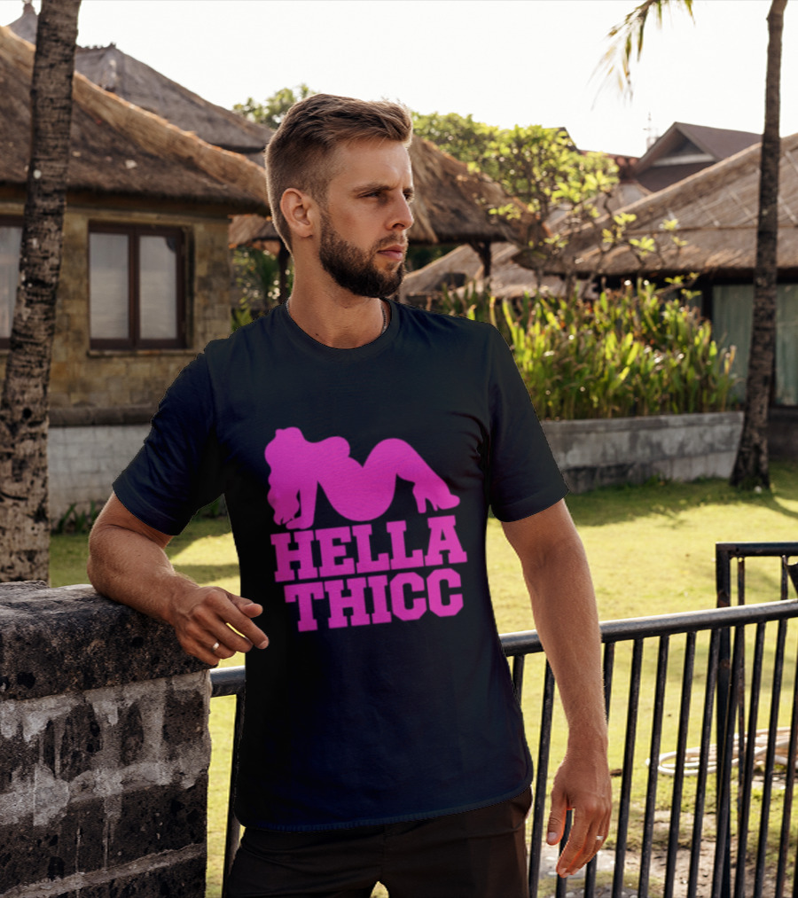Hella Thicc Curvy Body Positive Pink T-Shirt
