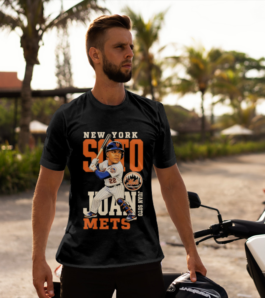 New York Mets Juan Soto 2026 MLB Season Caricature Mets T-Shirt