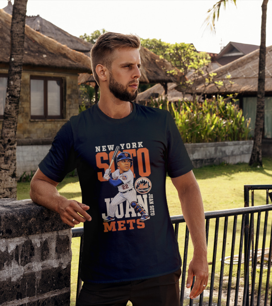 New York Mets Juan Soto 2026 MLB Season Caricature Mets T-Shirt