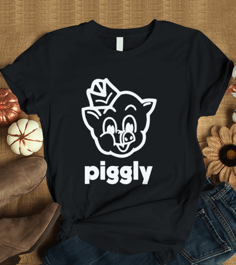 Piggly Wiggly Vintage Cartoon Mascot Retro Grocery T-Shirt