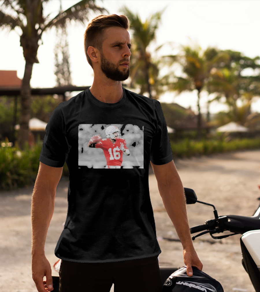 J.T. Barrett Ohio State Buckeyes #16 Football Quarterback Legend T-Shirt
