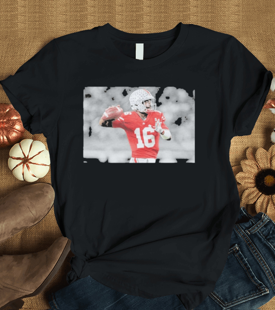 J.T. Barrett Ohio State Buckeyes #16 Football Quarterback Legend T-Shirt