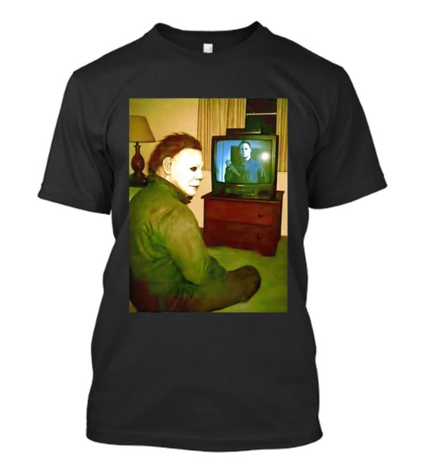 Michael Myers Ing Himself On TV Halloween Scene T-Shirt