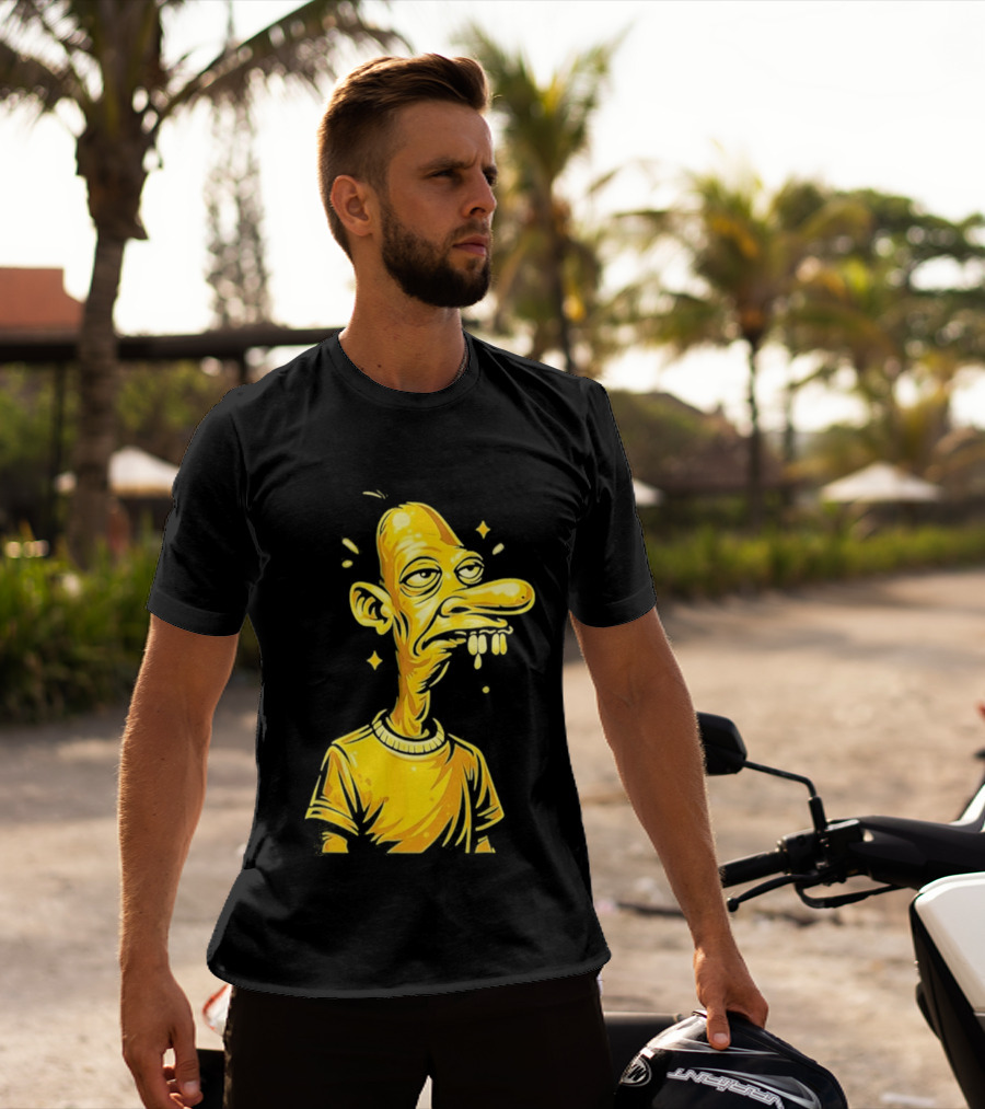 Neegy Manny Gold Statue Cartoon Character Original T-Shirt