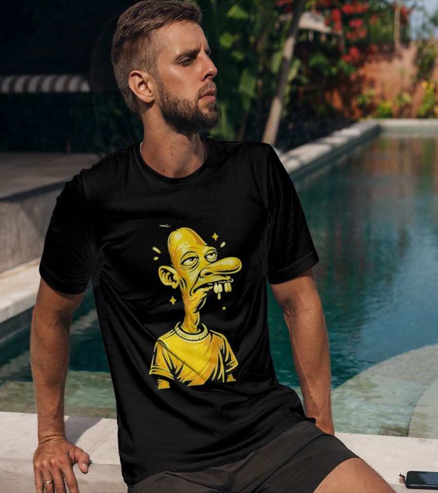 Neegy Manny Gold Statue Cartoon Character Original T-Shirt