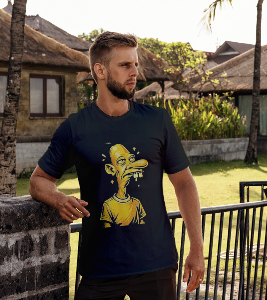 Neegy Manny Gold Statue Cartoon Character Original T-Shirt