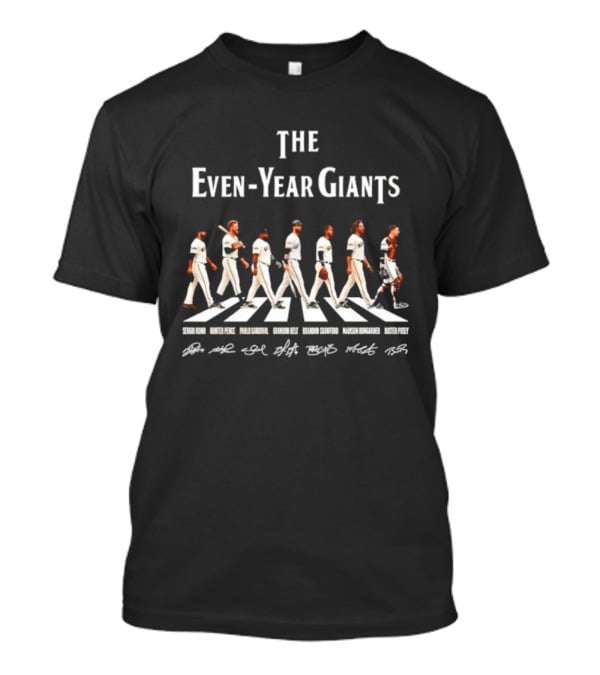 The Even Year Giants San Francisco Giants Player Abbey Road Beatles T-Shirt