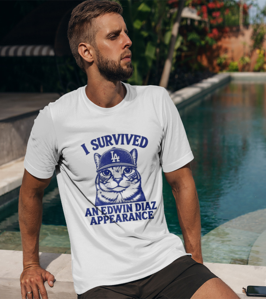 I Survived An Edwin Diaz Appearance LA Cat T-Shirt