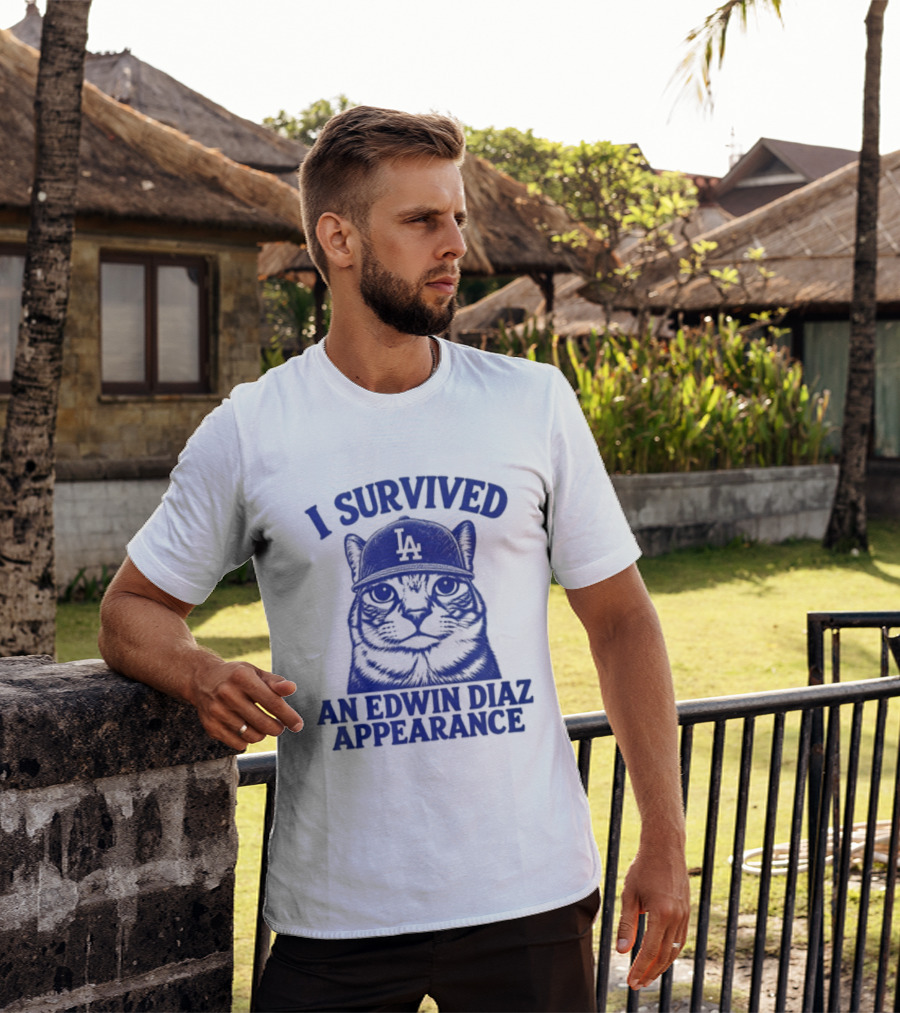 I Survived An Edwin Diaz Appearance LA Cat T-Shirt