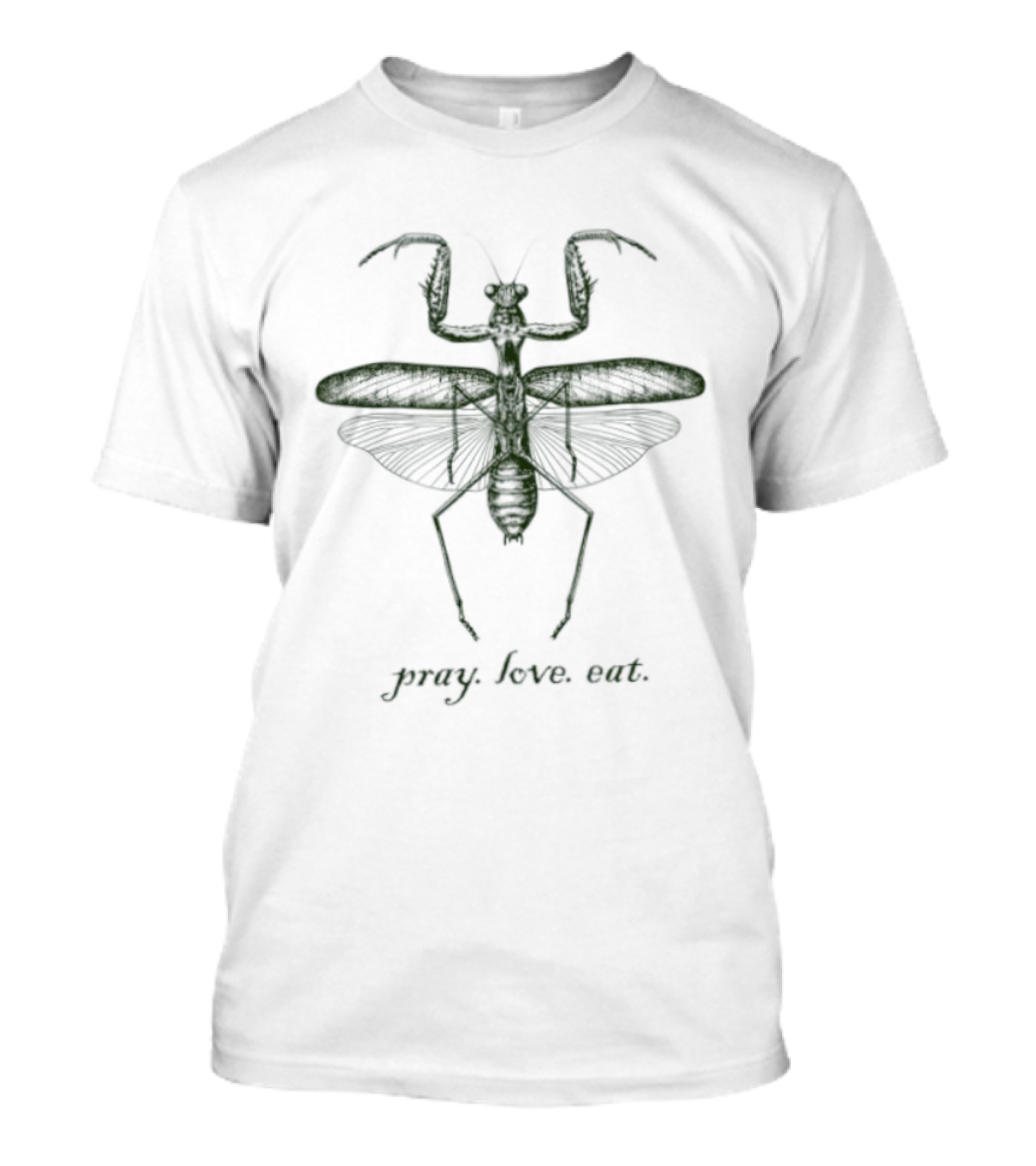 Pray Love Eat Praying Mantis Insect Nature T-Shirt