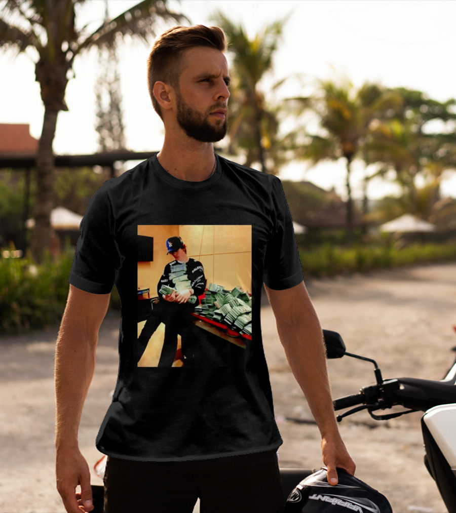 Balenciaga Black Long Sleeve With RALEC And Los Angeles Cap T-Shirt
