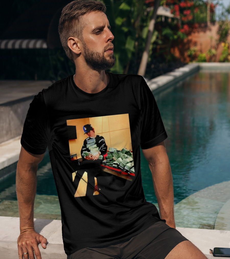Balenciaga Black Long Sleeve With RALEC And Los Angeles Cap T-Shirt