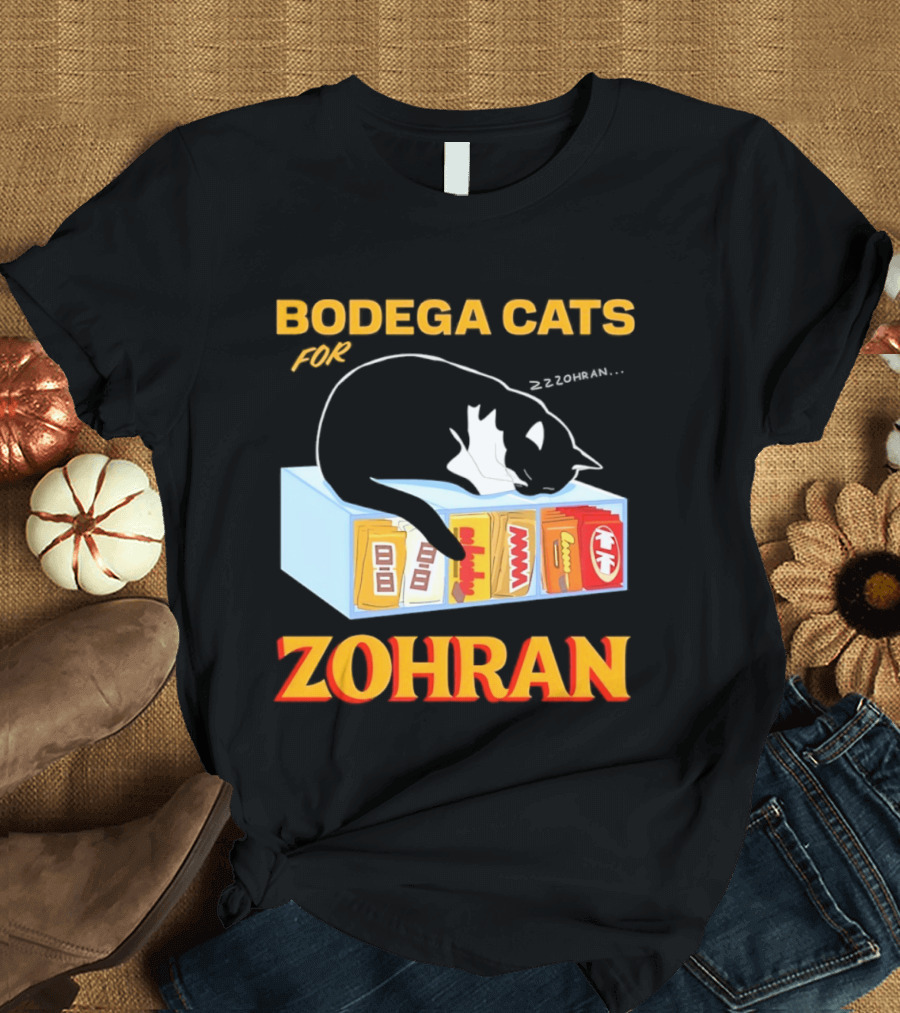 Bodega Cats For Zohran Cat Snack Kitty ZZZohran T-Shirt