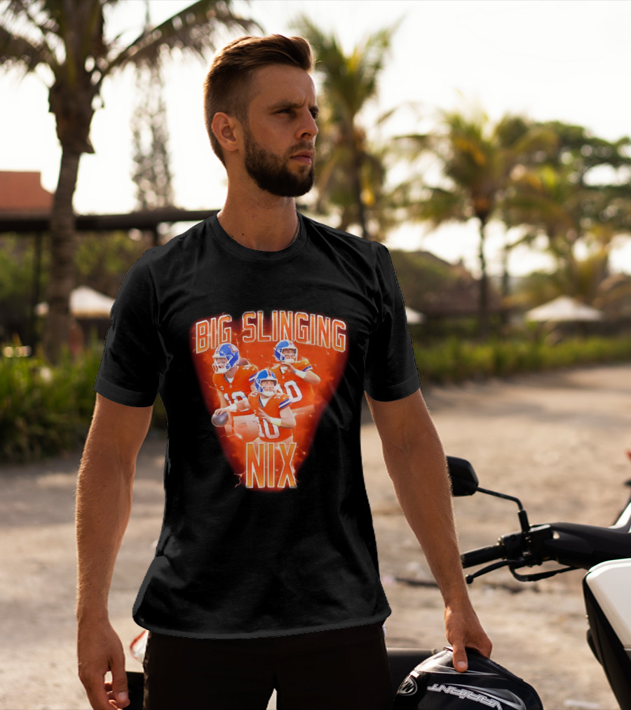Denver Broncos Big Slinging Bo Nix Collage T-Shirt