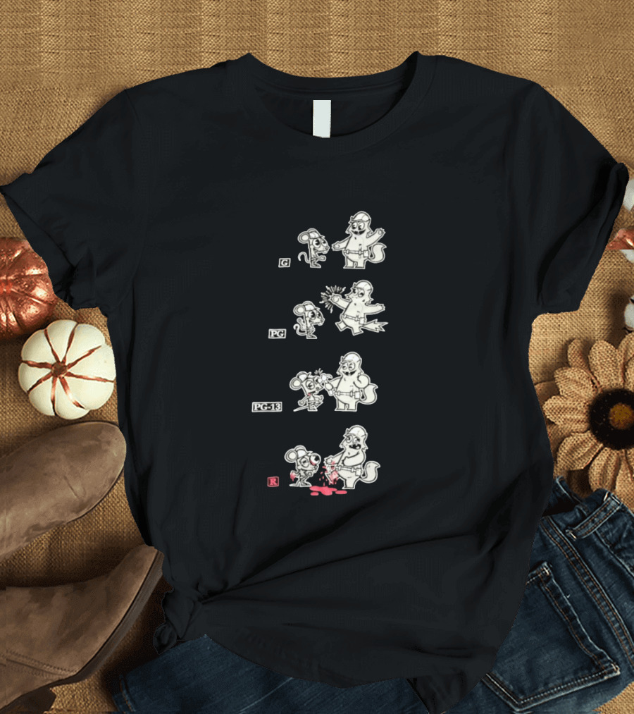 G PG PG 13 R Happy Tree Friends Cartoon Violence Sequence T-Shirt