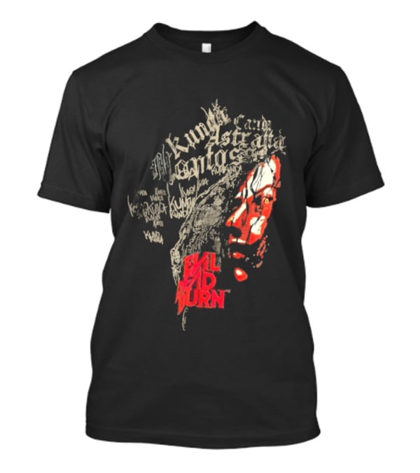 Kunda Astaroth Manto Satta Evil Dead Burn Face Typographic T-Shirt
