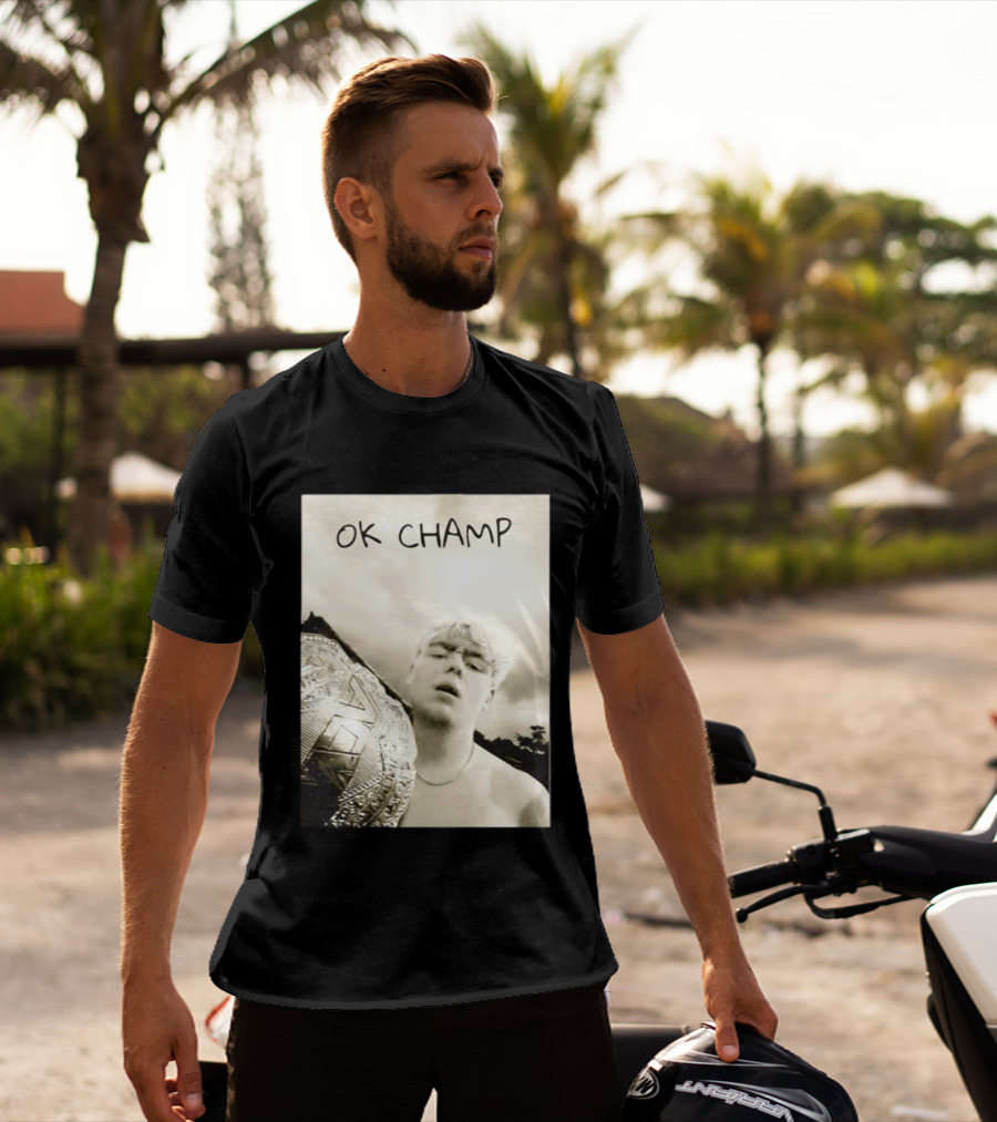 OK Champ Kyle Fletcher Holding Championship Belt T-Shirt