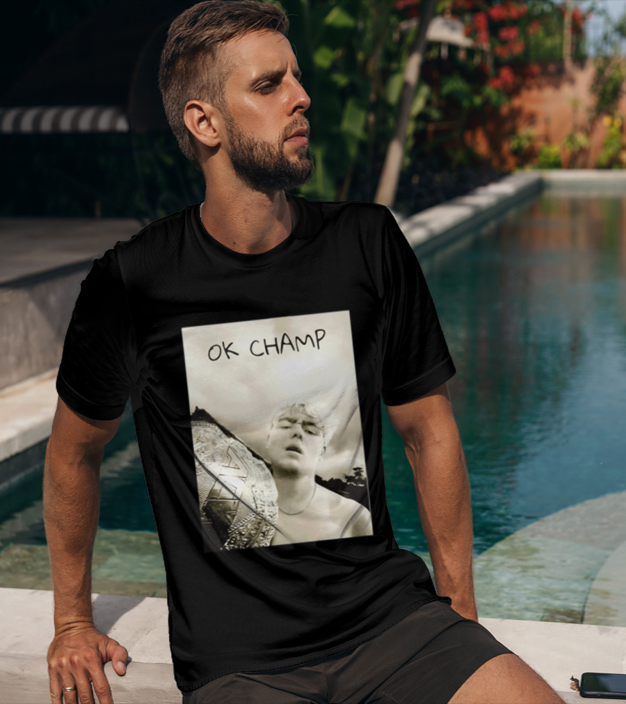 OK Champ Kyle Fletcher Holding Championship Belt T-Shirt