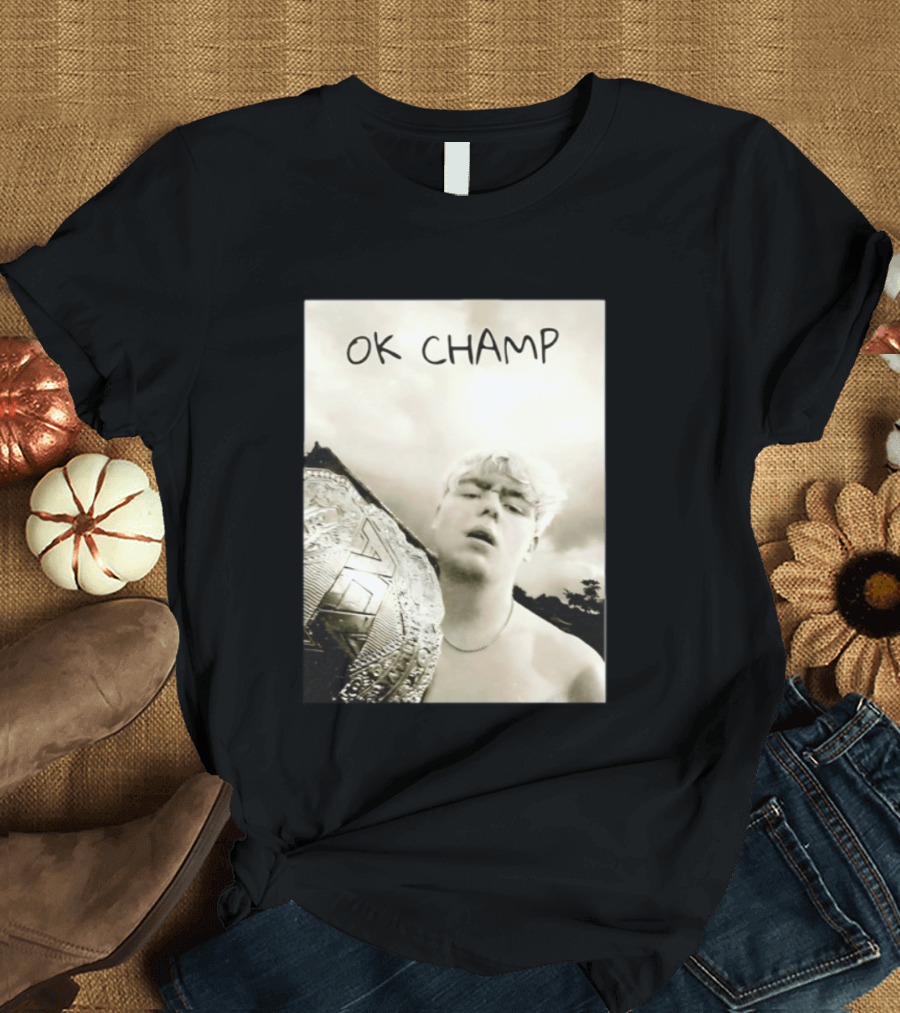 OK Champ Kyle Fletcher Holding Championship Belt T-Shirt