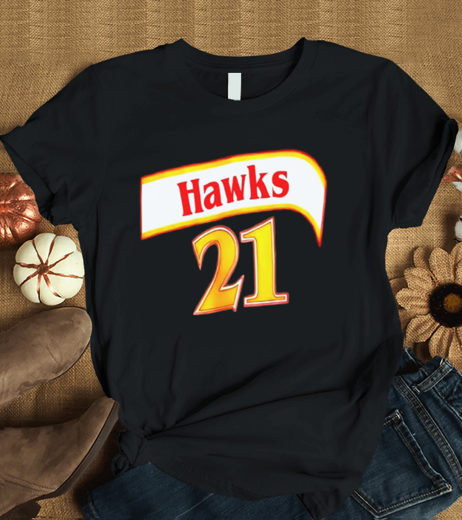 Hawks 21 Basketball Jersey NBA Team Edition T-Shirt
