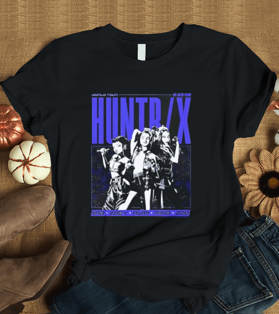 HUNT X World Tour Nira Zoey Rumi Mira Zoe Blue T-Shirt