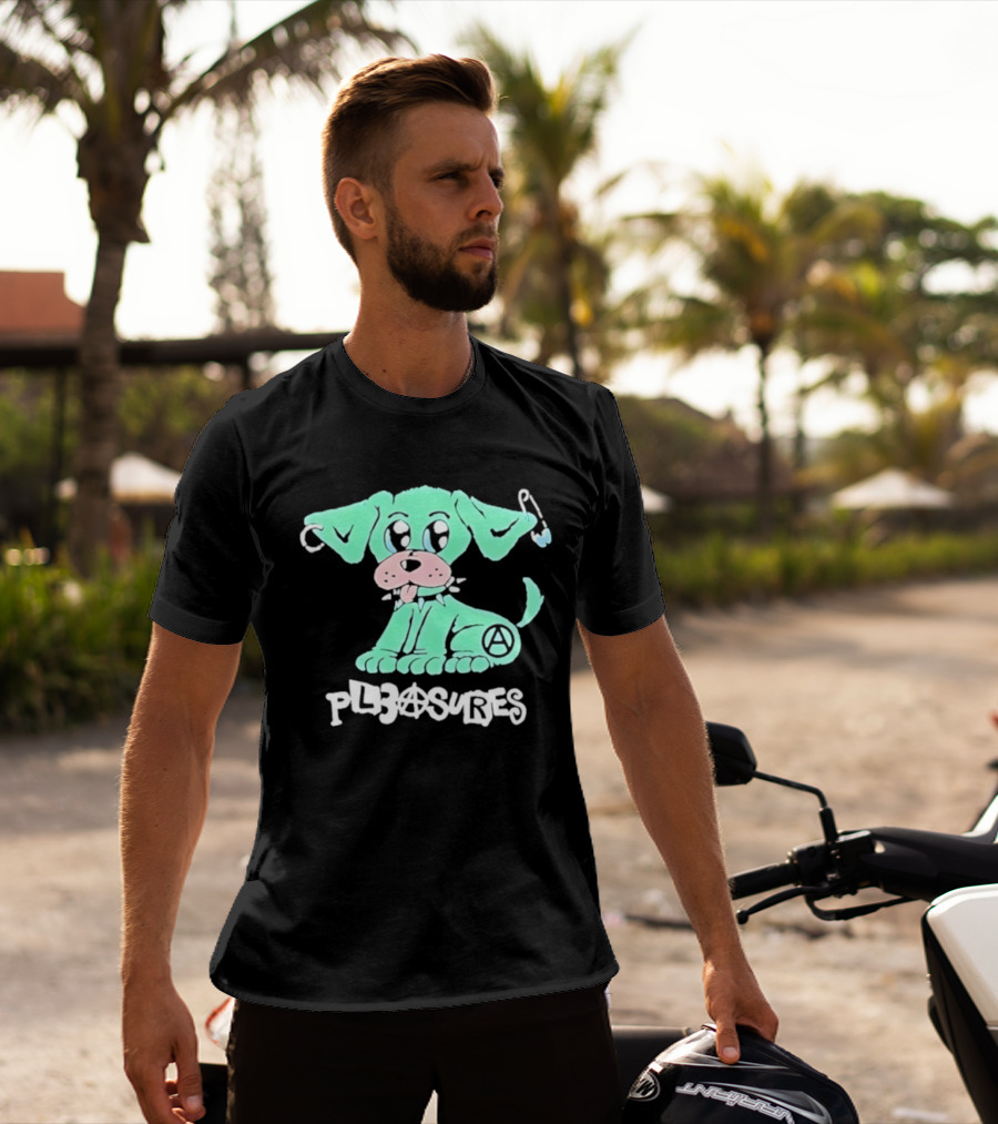 Pleasures Ruff Neon Dog Safety Pin T-Shirt