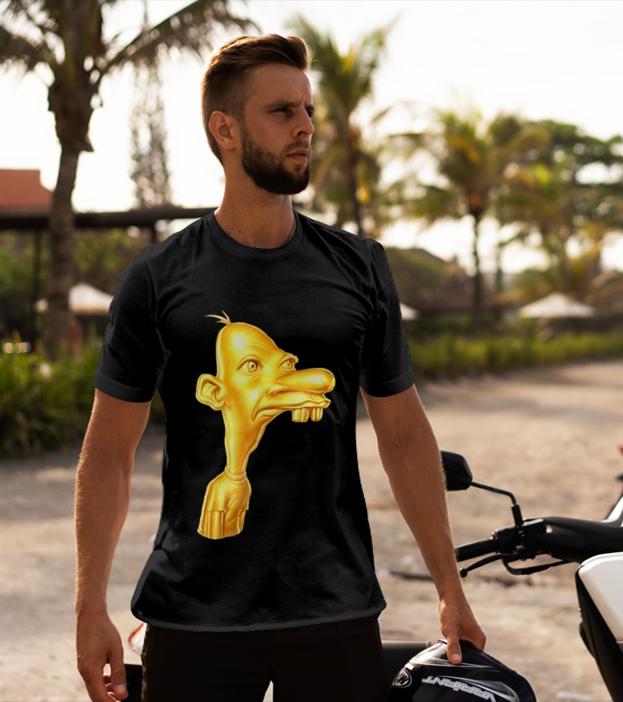 Neegy Meme Cartoon Golden Head T-Shirt