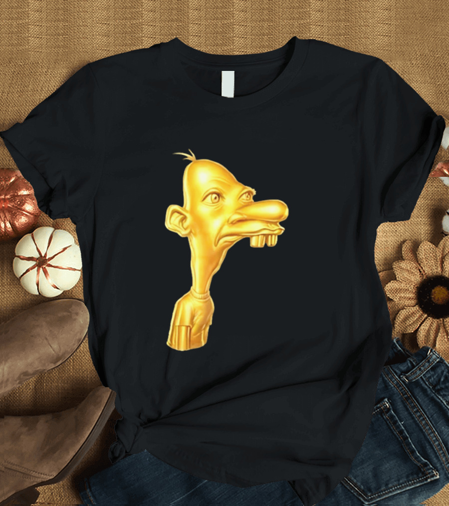 Neegy Meme Cartoon Golden Head T-Shirt