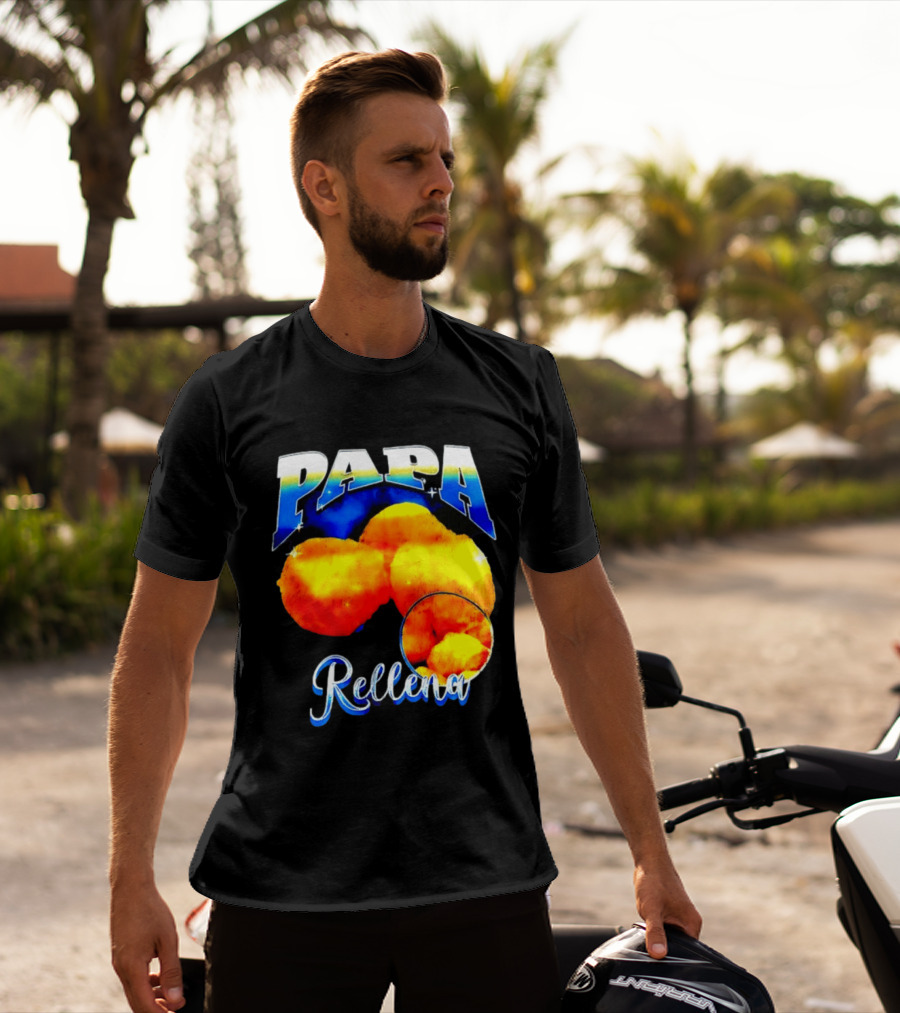 Papa Rellena Bold Text Potato Dish T-Shirt