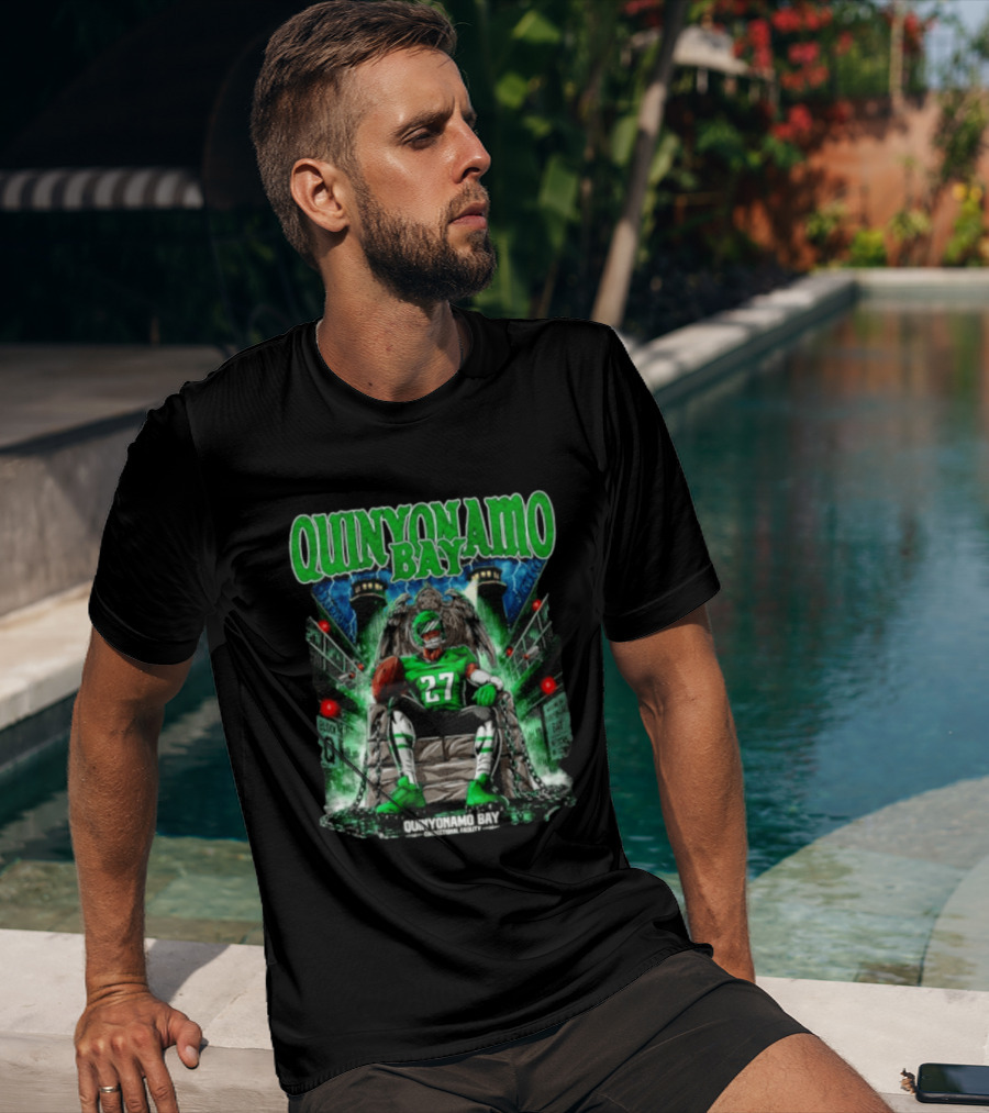 Quinyonamo Bay No 27 Correctional Facility Philly Sports Football T-Shirt